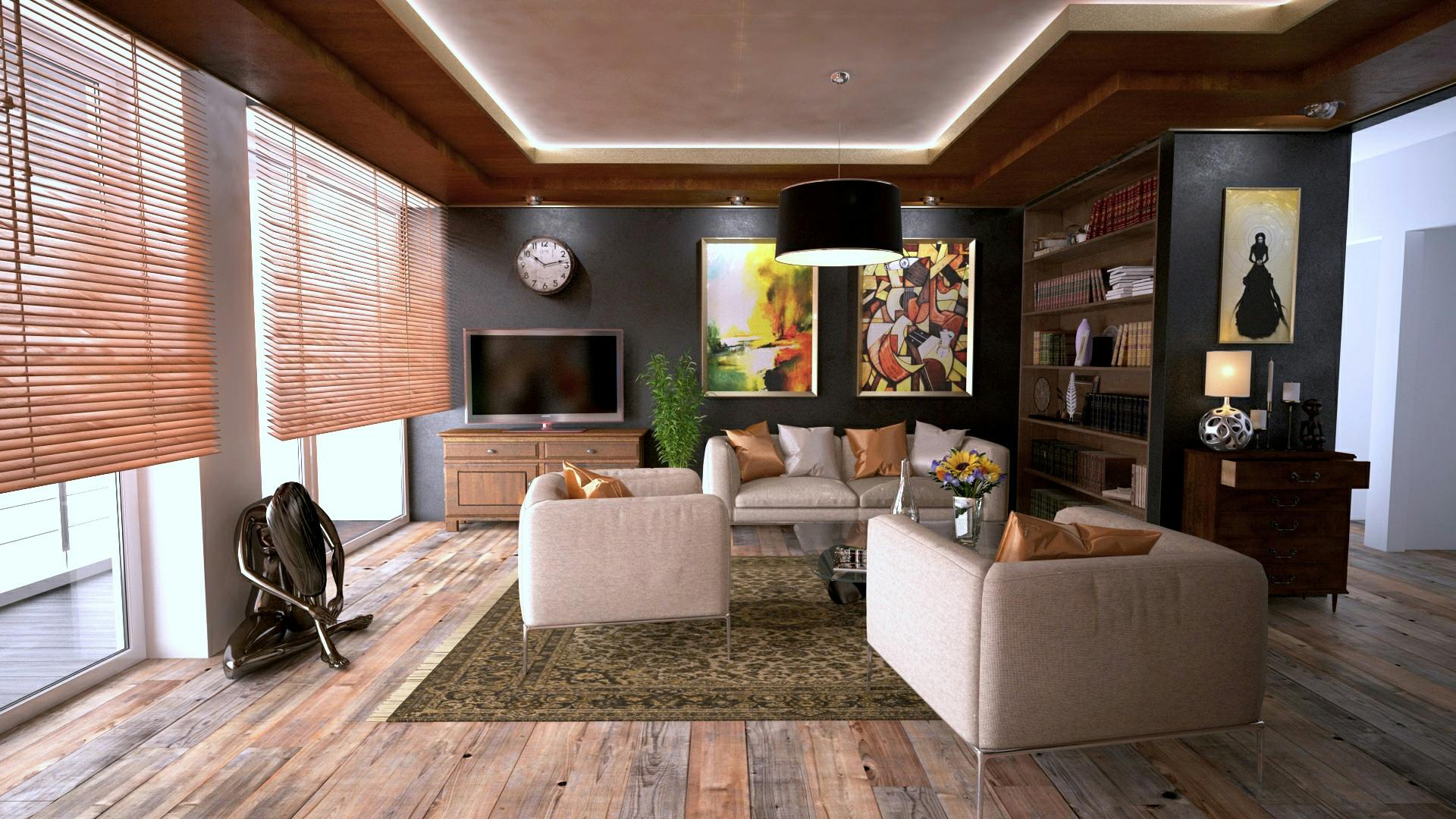 Completed interior renovation with custom finishes